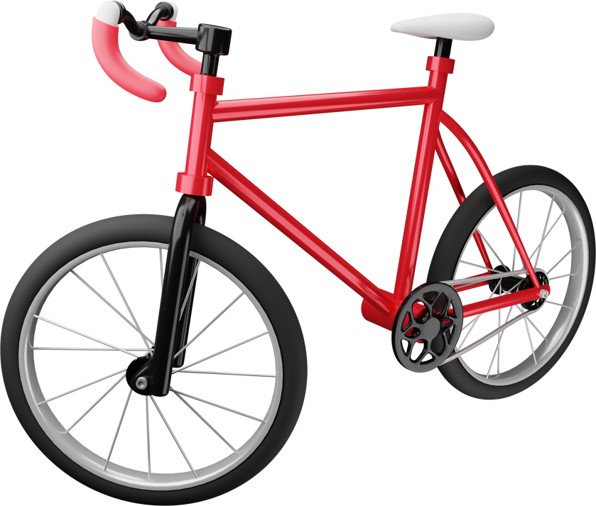 Bycicle 3d icon illustration