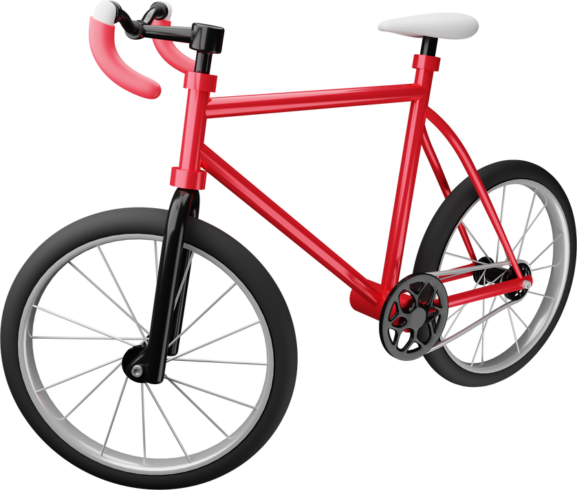 Bycicle 3d icon illustration
